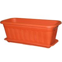 Балконный ящик 60см терракотовый 07160