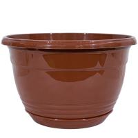 Цветочный горшок Глория 4,2л терракотовый с прикрепленным поддоном