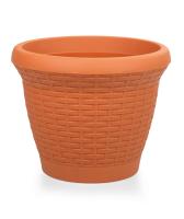 Кашпо Плетение 15л терракот с под. /13шт /ЭД