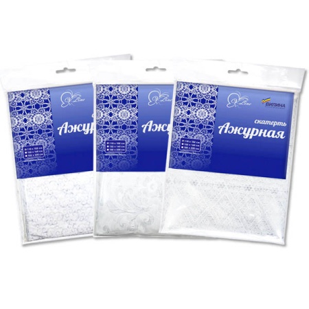 Скатерть столовая 132*220см "Ажурная" 6869-mix /10шт/В 