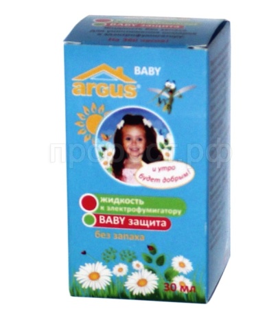 Жидкость ARGUS BABY 30мл доп.флакон от комаров 24шт