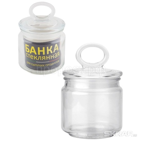 Банка д/сыпуч. прод. 0,45л Coppetta стеклянная с крышкой/24шт/003596/Mallony