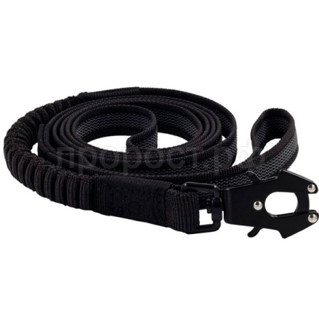 Поводок нейлон 20мм с латексной нитью с буфферной резинкой карабин лягушка 2м/19100903/Каскад