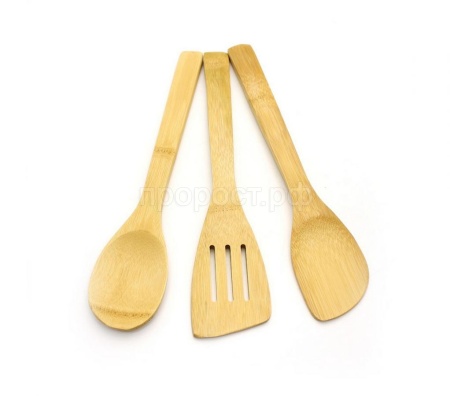 Лопатка кулинарная №4 (3шт) бамбук КТ-НП-04/30шт/Катунь