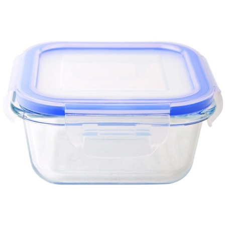 Контейнер Cristallino 0,5л жаропр стекла с крышкой с заж.пласт/12шт/003125/Mallony