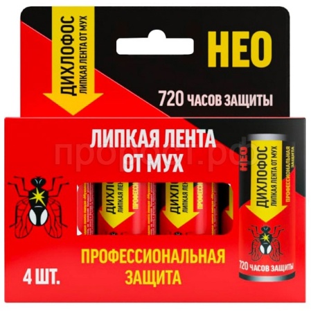 Липкая лента Дихлофос Нео для мух 4шт  05-017