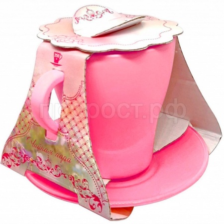 Чайная пара Апрель розовый /2649-Н7 /9шт/ДК