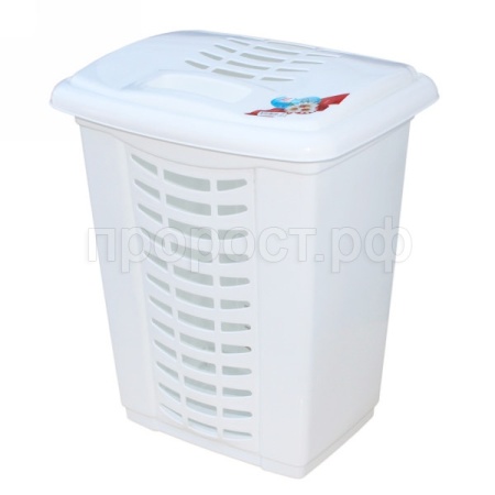 Корзина д/белья белый 05022 /10шт/Милих