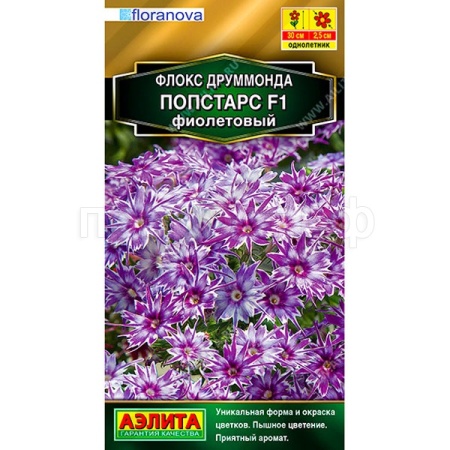 Аэлита Флокс друммонда Попстарс F1 фиолетовый 5шт 