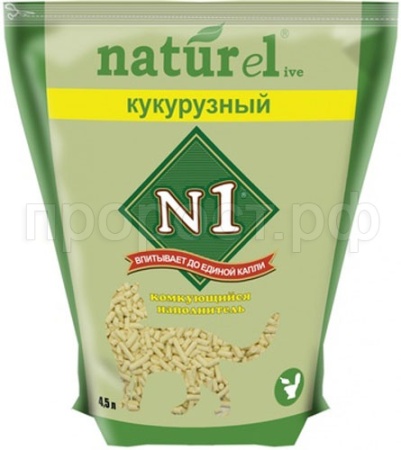 Наполнитель Барсик Naturel №1 Кукурузный комкующийся 17,5л/3шт/92409