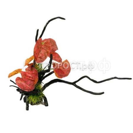 Грот Decor206 Коряга с растением 27*22*24см/Салекс