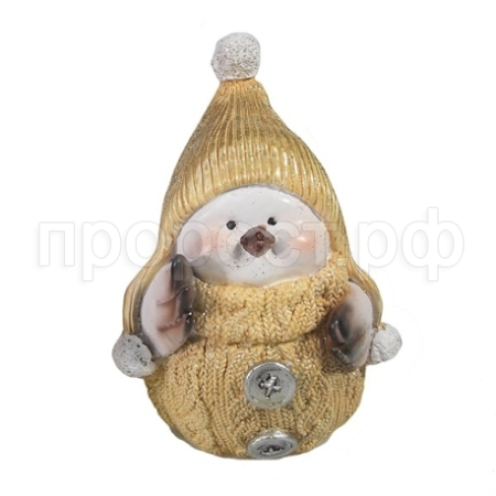 Фигура Снегирь девочка(беж)L8W10H15см 626847/W038