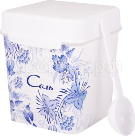 Емкость д/соль Шале 1,2л с ложкой М7809 /12шт/ Альтерн