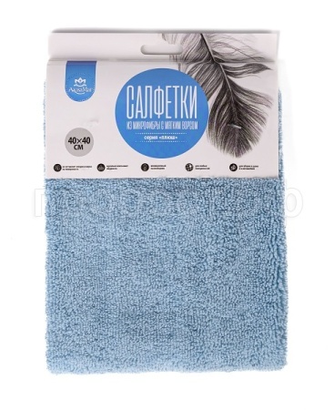 Салфетка д/уборки 40*40см Плюш из микрофибры СМВ-01/340 /144шт/ АкваМаг