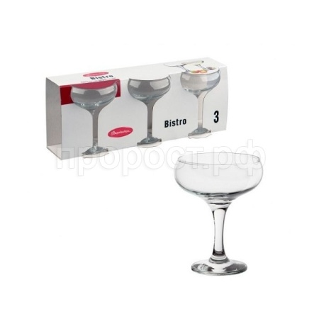 Набор бокалов БИСТРО (3шт) 270мл 44136B/ /8шт/Pasabahce