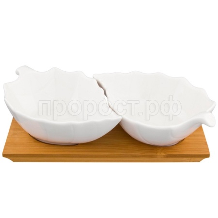 Набор салатников (2шт) Листок на поставке 188-48004 /24шт/PSF