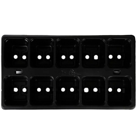 Кассета д/рассады на 10 ячейки 32*14,9 черный /50шт/РС