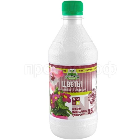 Зеленый Остров Гумат натрия 500мл Цветы 12шт