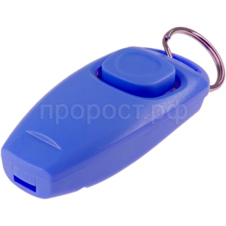 Кликер-свисток ZooOne с кольцом синий 1009-05/Пет Лайн