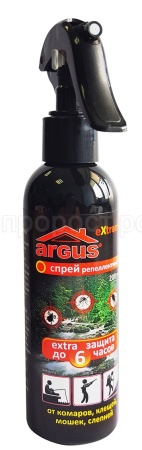 Комары ARGUS EXTREME А-15 лосьон-спрей д/рыбалки и охоты 6ч защиты 200мл с курком 24шт  