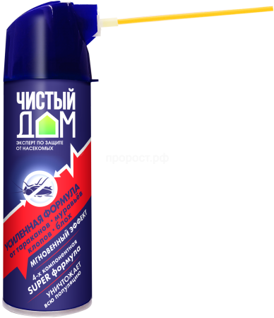 Аэрозоль Чистый Дом 400мл универсальный усиленного действия 24шт 02-856