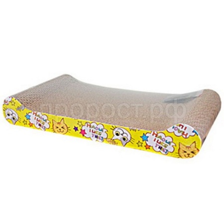 Когтеточка УЮТ гофрокартон в форме косточки с мятой 45*23*7см/КГ09/Евро