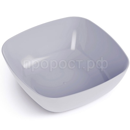 Тарелка Квадро глубокая серый М8042 /25шт/ Альтерн