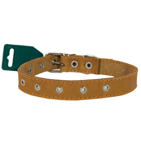 Ошейник кожа коричневый 1сл 25мм DONBARON