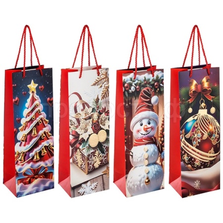 Пакет подарочный д/бутылки Сказка 110431 /Волшебная страна