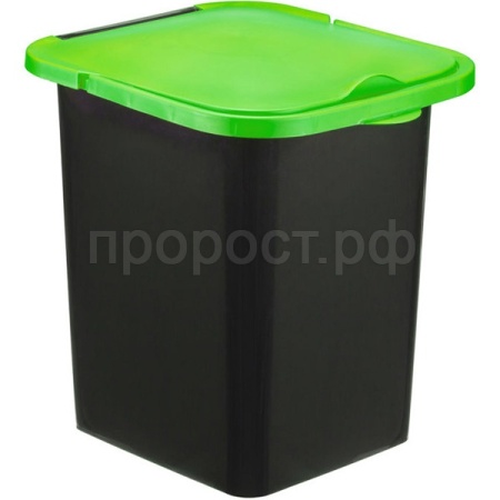 Контейнер для мусора 18л ПУРО ярко-зеленый М2475 