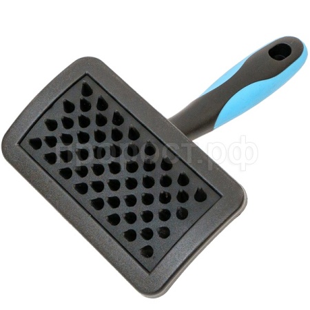 Щетка DeLIGHT резиновая средняя массажная короткий зуб 36834М (Б)/6/Пет Лайн