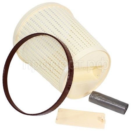 Корзина д/мусора Santa 10л бежевый 05110 /10шт/Милих