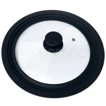 Крышка закал. стекло CAPPELLO D24/26/28см с силик обод, паровыпуск, низ/12шт/003581/Mallony