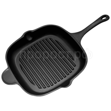 Сковорода-гриль чугунная PADELLA 28*28см квадратная с чугун. ручкой/4шт/985057/Mallony