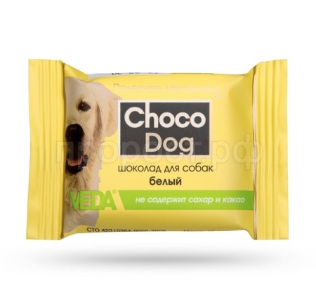 Лакомство для собак белый шоколад CHOCO DOG 85гр