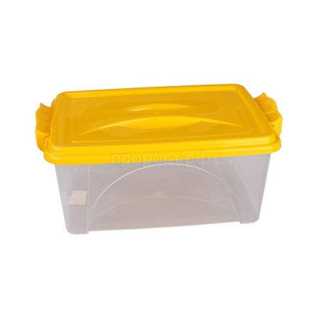 Контейнер д/хранения 4,5л прямоуг. с ручками М419 /10шт/ Альтерн