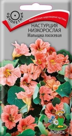 Поиск Настурция Малышка лососевая 1гр