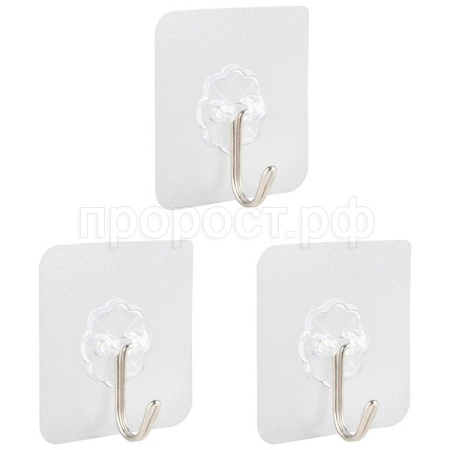 Набор крючков самоклеящиеся (3шт) Фигурные пласт. 105890 /240шт/Рыжий кот