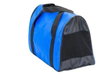 Сумка переноска ЧИП Туннель №1 нейлон с сетчатым окном 36*21*24см васильковый/9006/Дарэлл