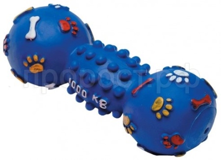 Игрушка с Гантель 1000КГ виниловая 25см д/крупных пород/ISJ3013/C2694/ЗР