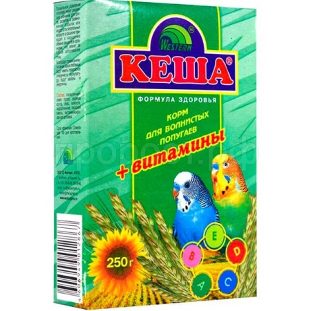Птицы Кеша д/попугаев Витамины зерносмесь 500гр короб/Вестерн ЧЗ