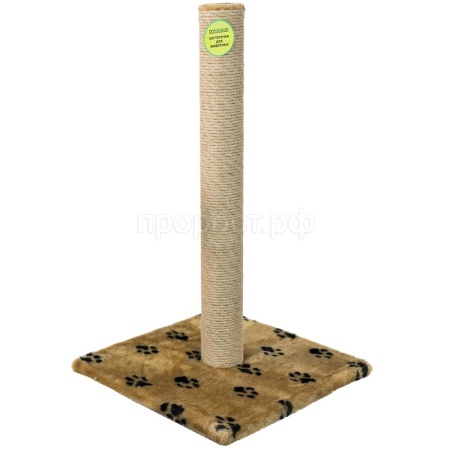 Когтеточка столбик мех, джут коричневый 47*47*80см/DONBARON