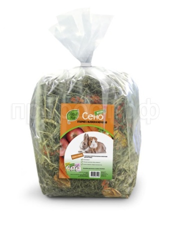 Сено отборное Зверье мое с яблоком и морковью 500гр/4шт/86114