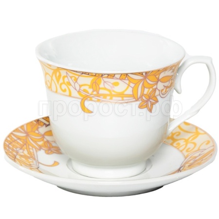 Чашка с блюдцем 220мл Аврора Шедир подарочная уп. 113-19095 /24шт/PSF