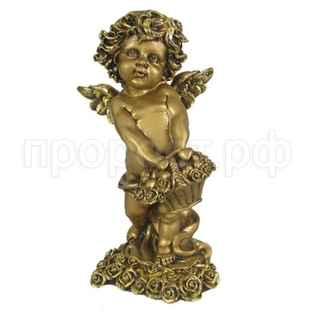 Фигура Ангел хранящий любовь золото L11.5W10.5H22.5см 713177/A033