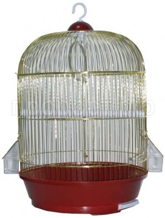 Клетка д/птиц N1 ДКпА309G 33*53см золотая круглая укомплектованная/10шт/Евро