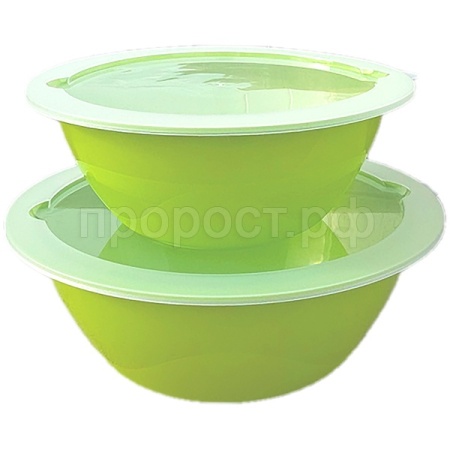 Набор мисок Дуэт (2,1+3,9л) оливковый А089 /20шт/Арз