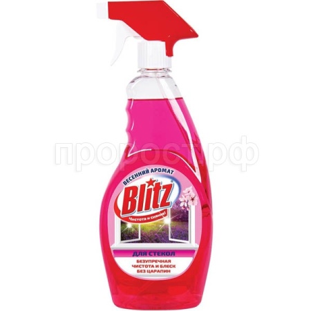 Чистящее ср-во д/стекол Blitz 500мл Весенний аромат (курок) /12шт/
