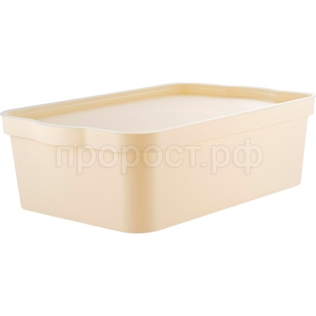Ящик д/хранения 14л Keeplex с крышкой топлёное молоко LA5126 /8шт/ПР