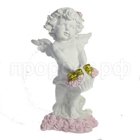 Фигура Ангел хранящий любовь белый L11.5W10.5H22.5см 713161/A033